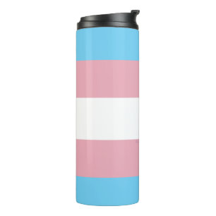SlipperyJoe's Transgender-Stolzflagge Sichtbarkeit Thermosbecher
