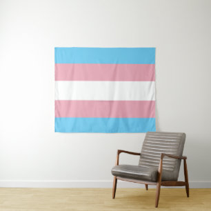SlipperyJoe's Transgender-Stolzflagge Sichtbarkeit Wandteppich
