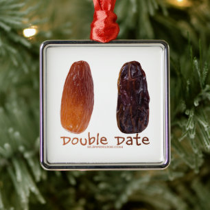 SlipperyJoe's Two Dates Double Date lustiges Shriv Ornament Aus Metall