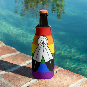 SlipperyJoe's Two-Spirit-Stolzflagge Indigene Symb Flaschenkühler