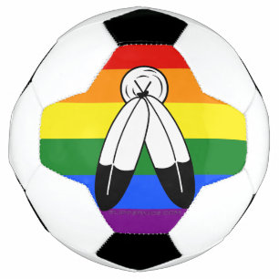 SlipperyJoe's Two-Spirit-Stolzflagge Indigene Symb Fußball