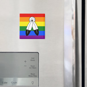 SlipperyJoe's Two-Spirit-Stolzflagge Indigene Symb Magnet