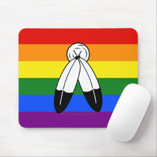 SlipperyJoe's Two-Spirit-Stolzflagge Indigene Symb Mousepad