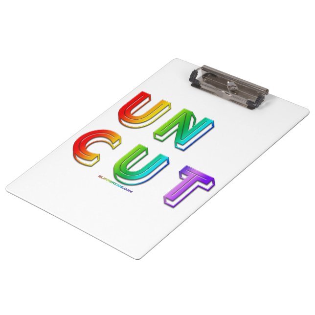 SlipperyJoe's unausgegorene, lebendige Regenbogenf Klemmbrett (Schrägansicht)