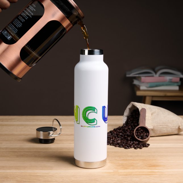 SlipperyJoe's unausgegorene, lebendige Regenbogenf Trinkflasche (Kaffee)