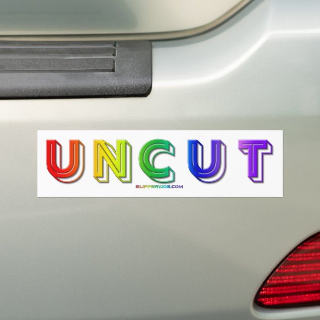 SlipperyJoe's ungeschnittene Wort Regenbogenfarben Autoaufkleber (Auf Auto)