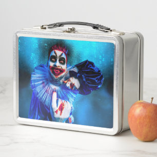 SlipperyJoe's unheimliche Halloween-Clown-Figur be Metall Brotdose