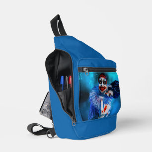SlipperyJoe's unheimliche Halloween-Clown-Figur ve Crossbody Bag