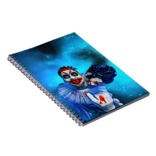 SlipperyJoe's unheimliche Halloween-Clown-Figur ve Notizblock