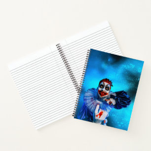 SlipperyJoe's unheimliche Halloween-Clown-Figur ve Notizbuch