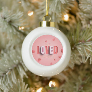 SlipperyJoe's Valentinstagsgeschenke romantischer  Keramik Kugel-Ornament