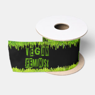 SlipperyJoe's vegane feministische aufmerksamkeits Satinband