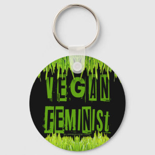 SlipperyJoe's vegane feministische aufmerksamkeits Schlüsselanhänger