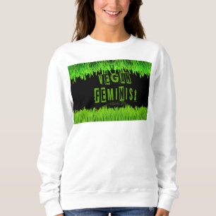 SlipperyJoe's vegane feministische aufmerksamkeits Sweatshirt