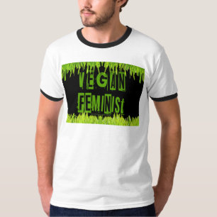 SlipperyJoe's vegane feministische aufmerksamkeits T-Shirt