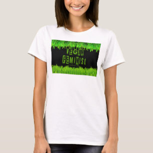 SlipperyJoe's vegane feministische aufmerksamkeits T-Shirt