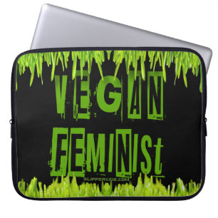 SlipperyJoe's Veganer feministischer Gräser-Wortbl Laptopschutzhülle