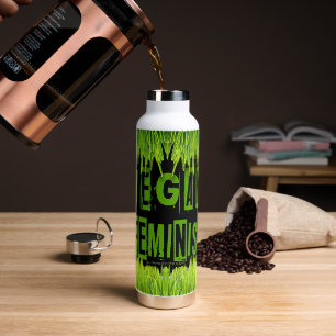 SlipperyJoe's Veganer feministischer Gräser-Wortbl Trinkflasche
