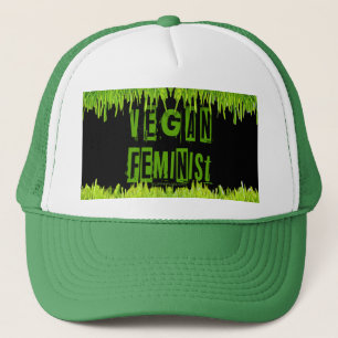 SlipperyJoe's Veganer feministischer Gräser-Wortbl Truckerkappe