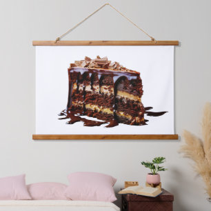 SlipperyJoe's verwöhnender mehrschichtiger Schokol Wandteppich Mit Holzrahmen