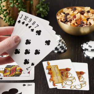 SlipperyJoe's warme festliche Thanksgiving-Stimmun Spielkarten
