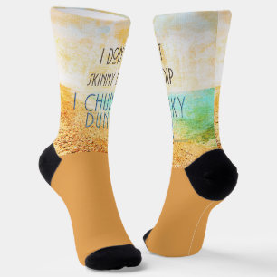 SlipperyJoe's warme idyllische Strand Szene campy Socken