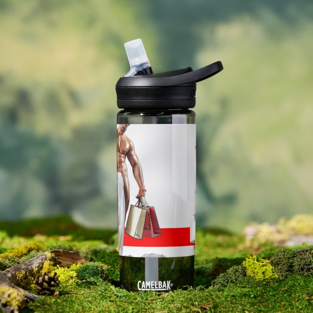 SlipperyJoe's Weihnachts-Shopping-White Paper Spir Trinkflasche (Außenbereich)