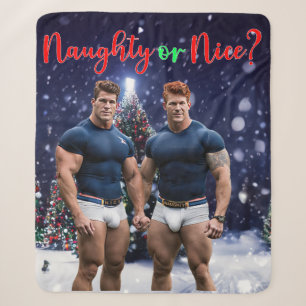 SlipperyJoe's Weihnachtsbäume Urlaub bunt vib Sherpadecke