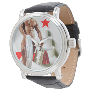 SlipperyJoe's Weihnachtseinkauf weißes Papier Spir Armbanduhr