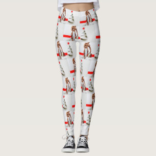 SlipperyJoe's Weihnachtseinkauf weißes Papier Spir Leggings