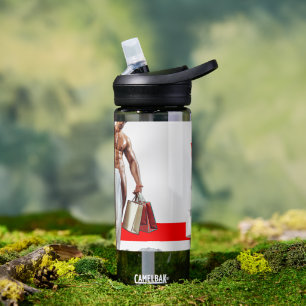 SlipperyJoe's Weihnachtseinkauf weißes Papier Spir Trinkflasche