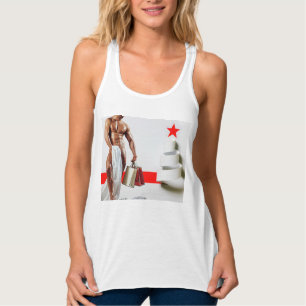 SlipperyJoe's Weihnachtseinkaufs weißes Papier Spi Tank Top