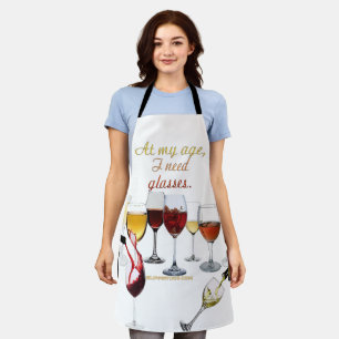 SlipperyJoe's Weintrinkgefäß freche Wortspielerei  Schürze
