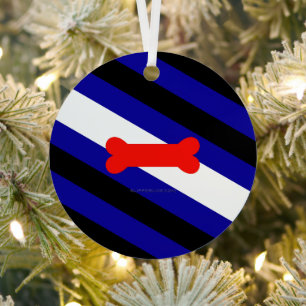 SlipperyJoes Welpen-Spiel-Stolzflagge ausdrücken K Ornament Aus Metall