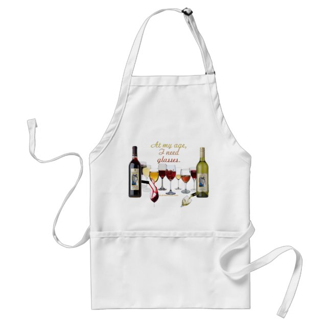 SlipperyJoe's Wine Glasses fermentierter Traubenwe Schürze (Vorne)