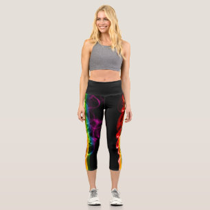 SlipperyJoe's Wolke aus Regenbogen-Energiedampf fi Capri Leggings