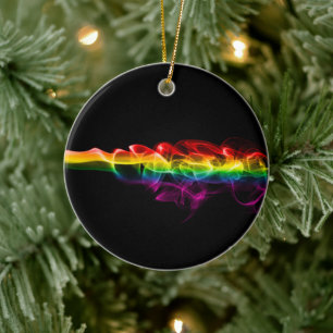 SlipperyJoe's Wolke aus Regenbogen-Energiedampf fi Keramik Ornament