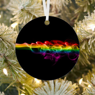 SlipperyJoe's Wolke aus Regenbogen-Energiedampf fi Ornament Aus Metall