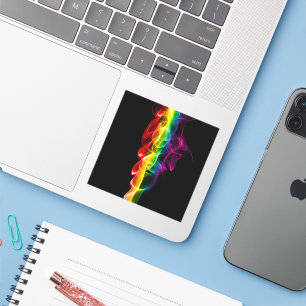 SlipperyJoes Wolke aus Regenbogen-Energiedampf fin Aufkleber
