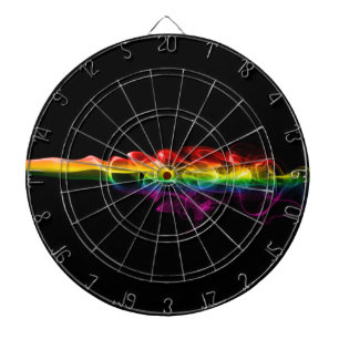 SlipperyJoes Wolke aus Regenbogen-Energiedampf fin Dartscheibe