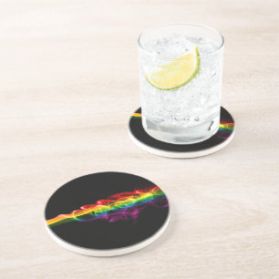 SlipperyJoes Wolke aus Regenbogen-Energiedampf fin Getränkeuntersetzer