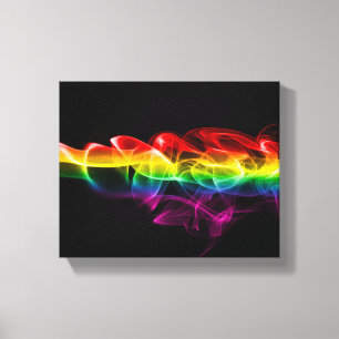 SlipperyJoes Wolke aus Regenbogen-Energiedampf fin Leinwanddruck