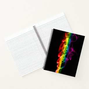 SlipperyJoes Wolke aus Regenbogen-Energiedampf fin Notizbuch