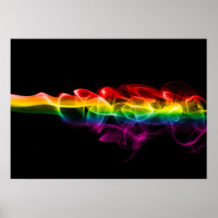 SlipperyJoes Wolke aus Regenbogen-Energiedampf fin Poster