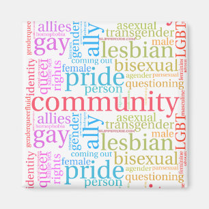 SlipperyJoe's Worte aus der Regenbogengemeinschaft Magnet