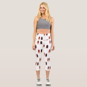 SlipperyJoe's zwei Datteln geschrumpelte runzlige Capri Leggings