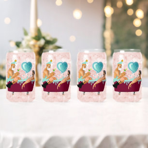 SlipperyJoe's zwei schwule Männer Liebe Cartoon Ba Dosenglas