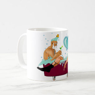 SlipperyJoe's zwei schwule Männer Liebe Cartoon Ba Kaffeetasse