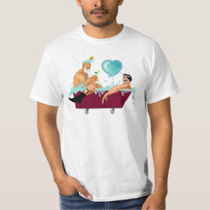 SlipperyJoe's zwei schwule Männer Liebe Cartoon Ba T-Shirt