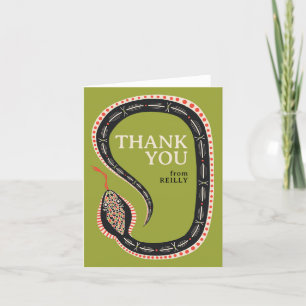 Slither Snake Enfant's Birthday Folded Carte de re